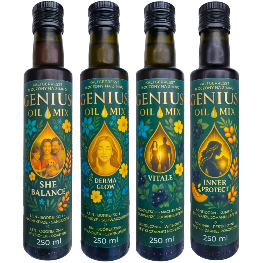 Genius Oil Mix Vitale Olej z Ogórecznika Wiesiołka Czarnej Porzeczki 250ml - obrazek 8